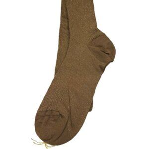 Bresciani 1970 Woman Italian Thigh High Light Brown Glittery Socks New W/Tags